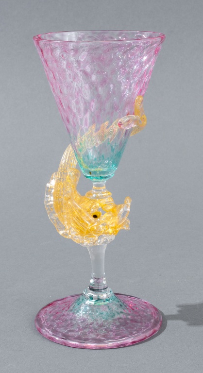 VENETIAN MURANO WINE GLASS WITH 2fb775
