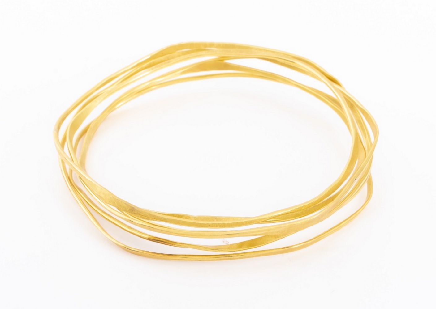 18K YELLOW GOLD COILED WIRE BANGLE 2fb7ef