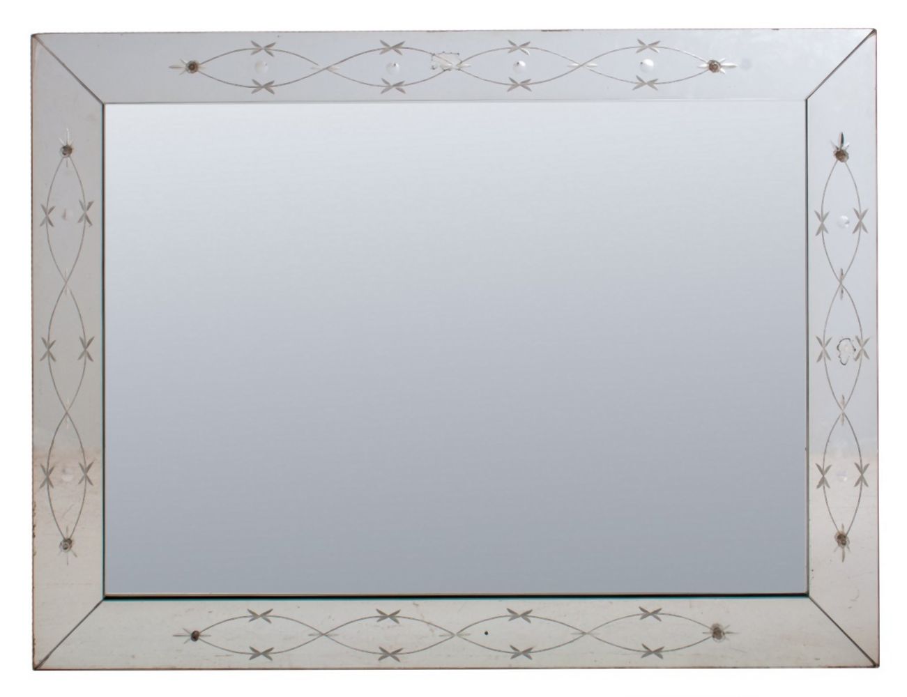 LARGE ART DECO WALL MIRROR Large