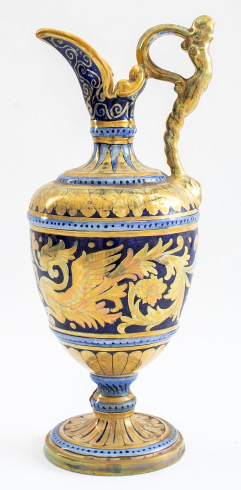 ROBBIA GUALDO TADINO LUSTREWARE EWER,