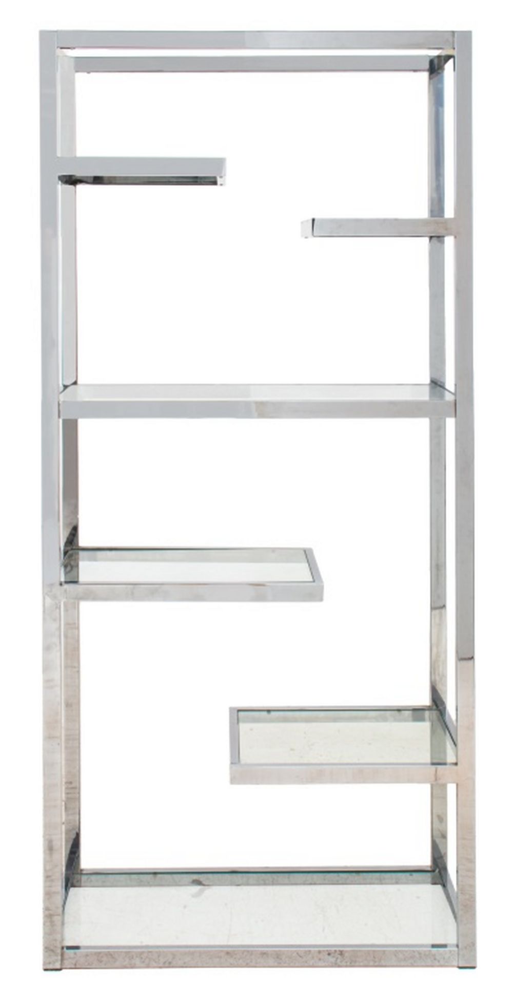 ROMEO REGA STYLE CHROME & GLASS SHELVES