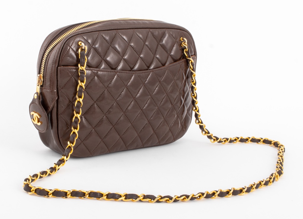 CHANEL QUILTED BROWN CALFSKIN CAMERA 2fb8ff