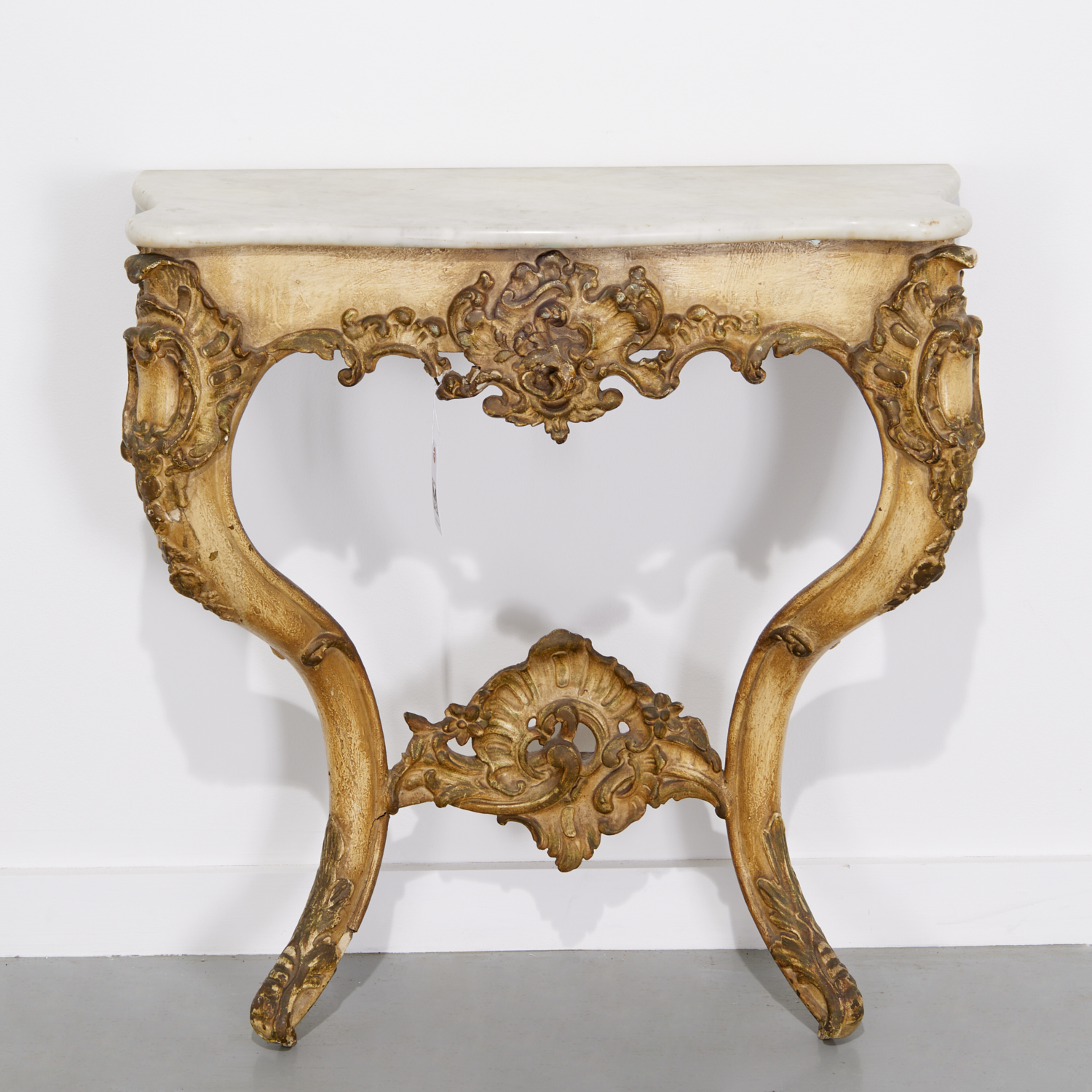 LOUIS XV STYLE MARBLE TOP CONSOLE 2fb927