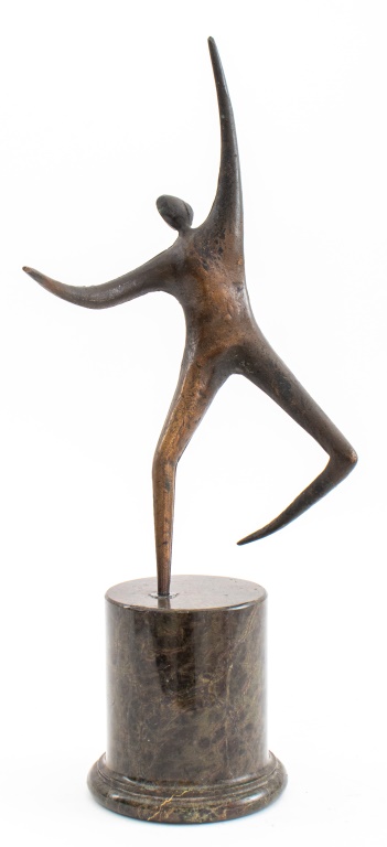 CURTIS JERE FIGURAL BRONZE ON MARBLE 2fb947