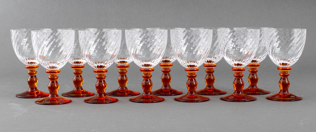 PORTIEUX CRYSTAL ORANGE STEM WINE 2fb972