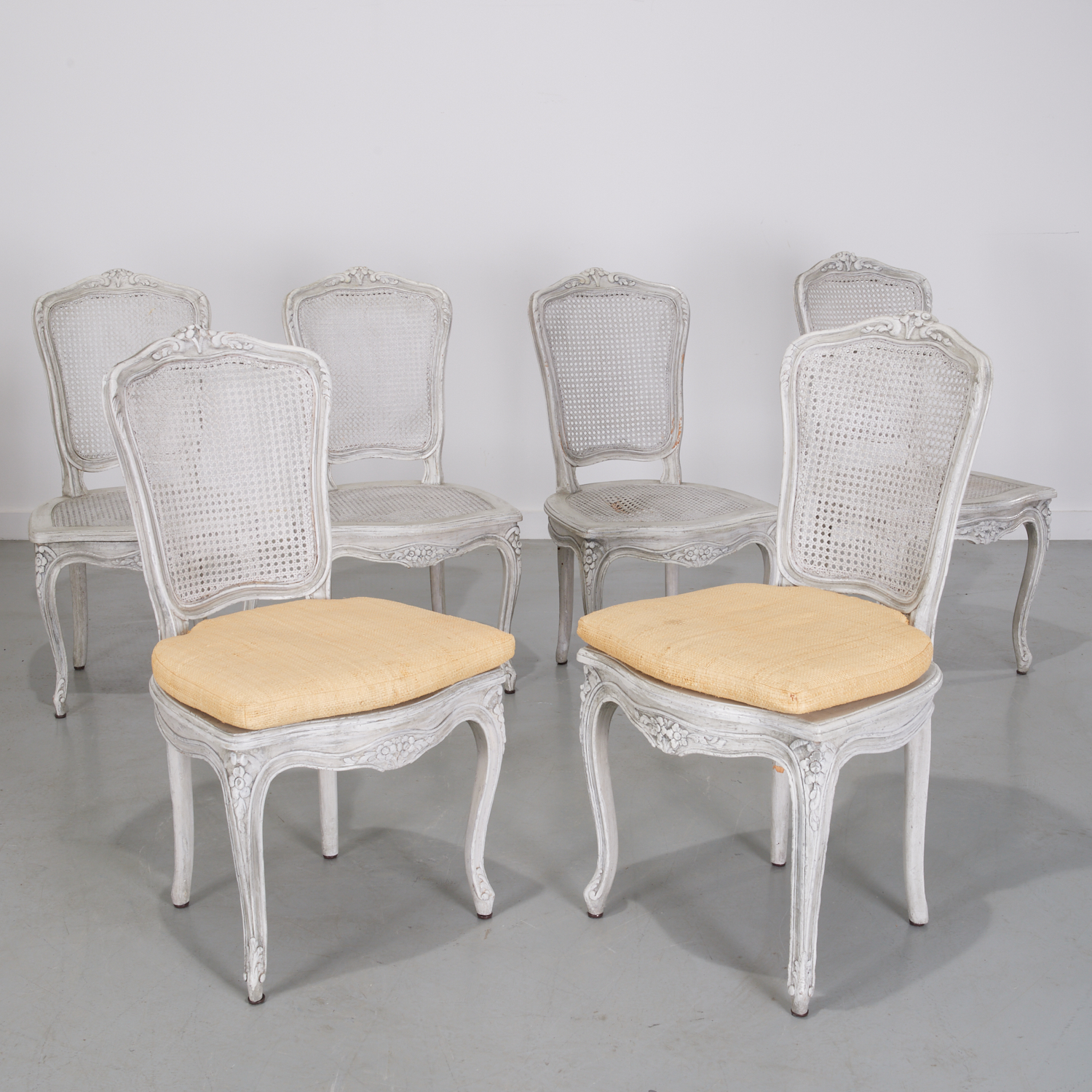 SET 6 LOUIS XV STYLE CANED DINING 2fb9d7