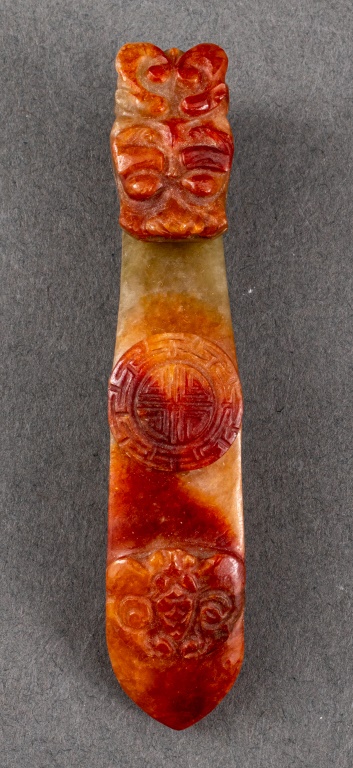 CHINESE RUSSET GREEN JADE BELT 2fb9da