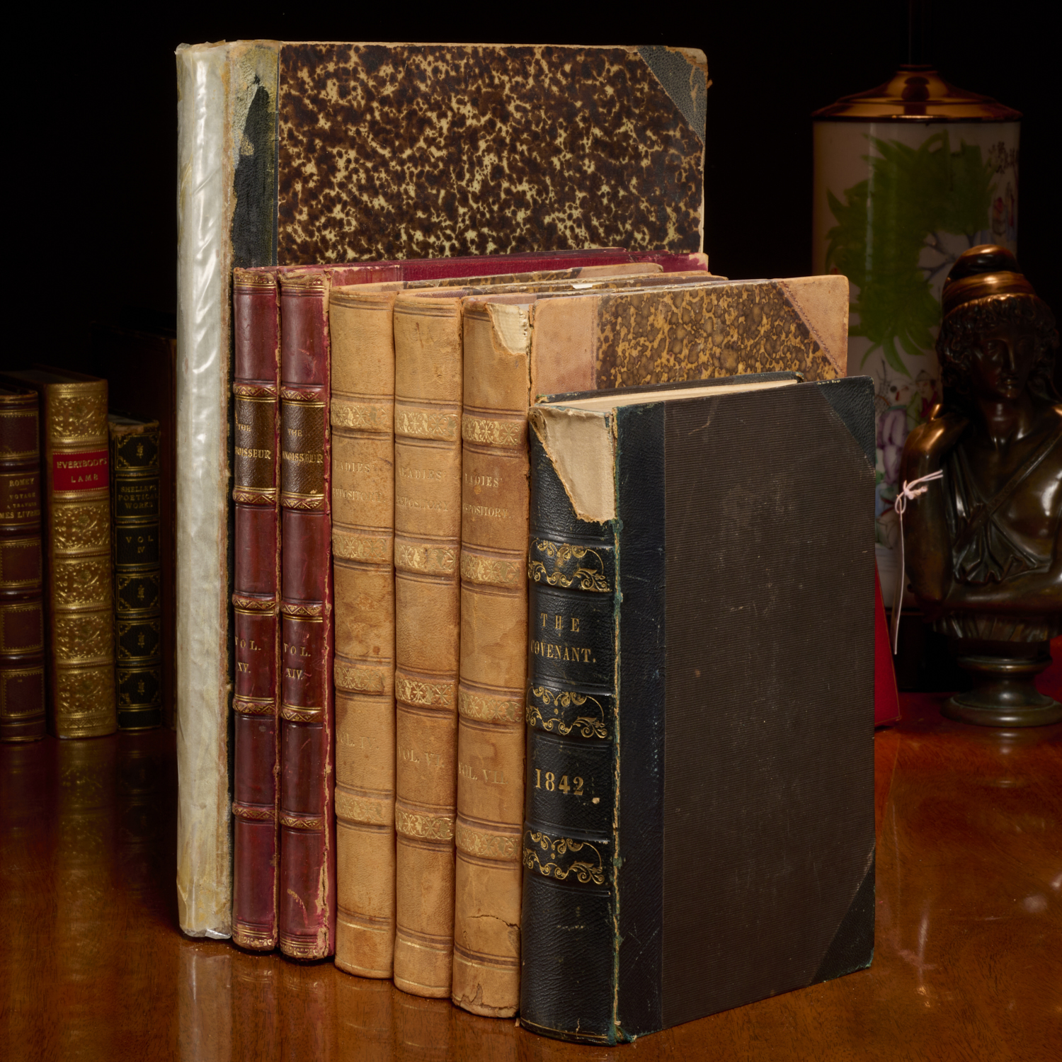 GROUP OF BOUND ANTIQUE MAGAZINES,