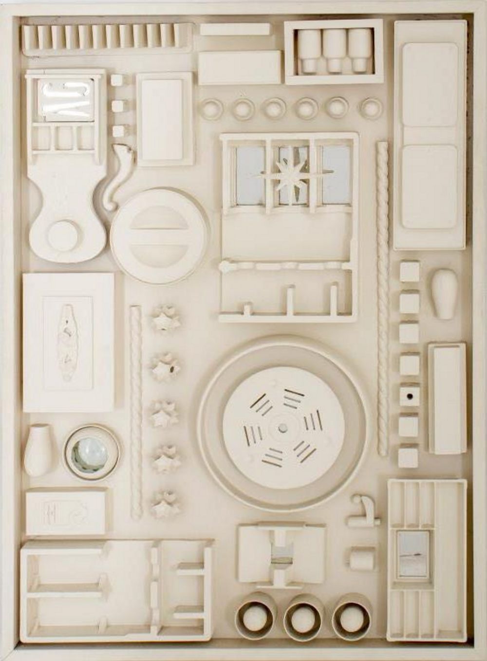 LOUISE NEVELSON STYLE WHITE FOUND 2fba4b