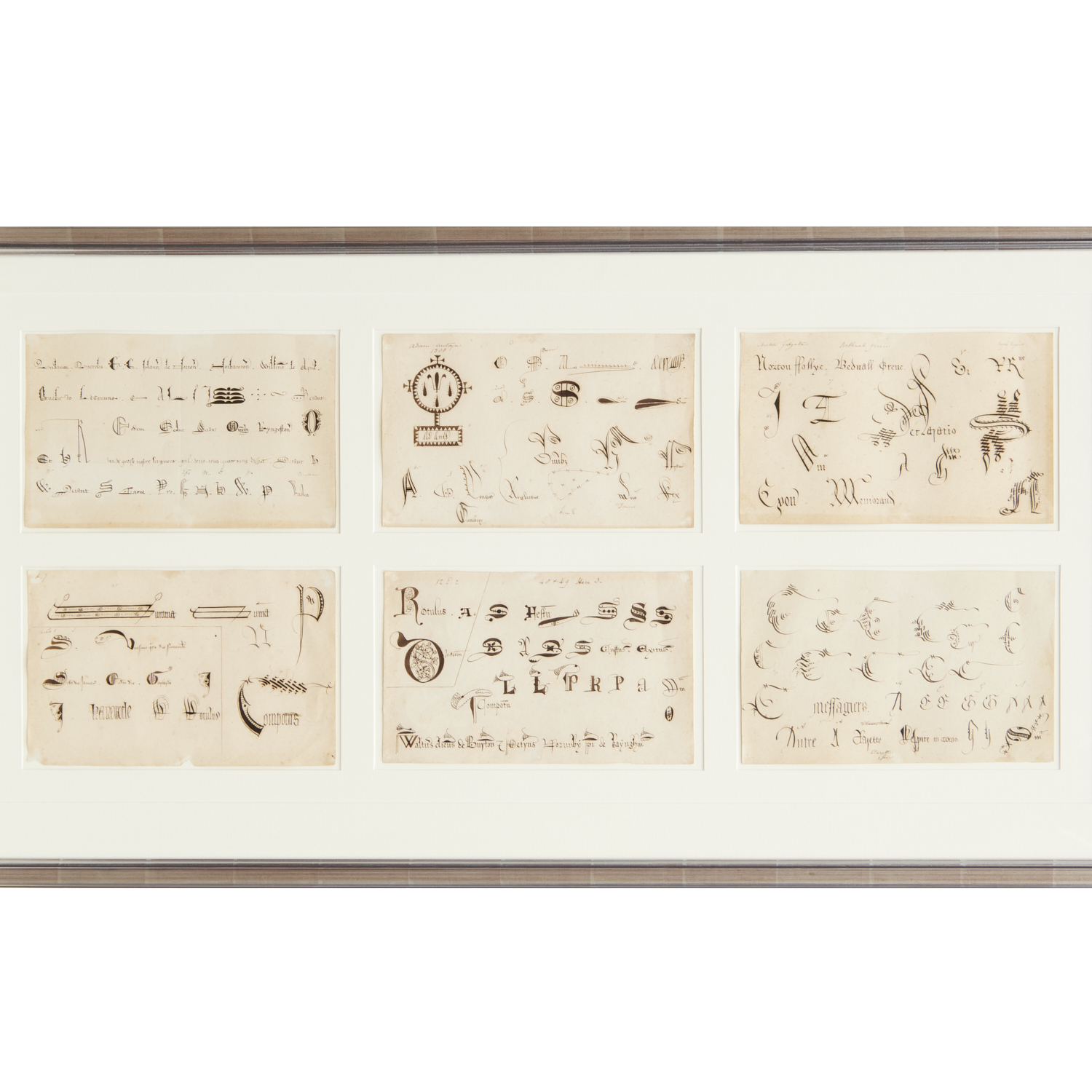 ANTIQUE CALLIGRAPHY WORK SHEETS,