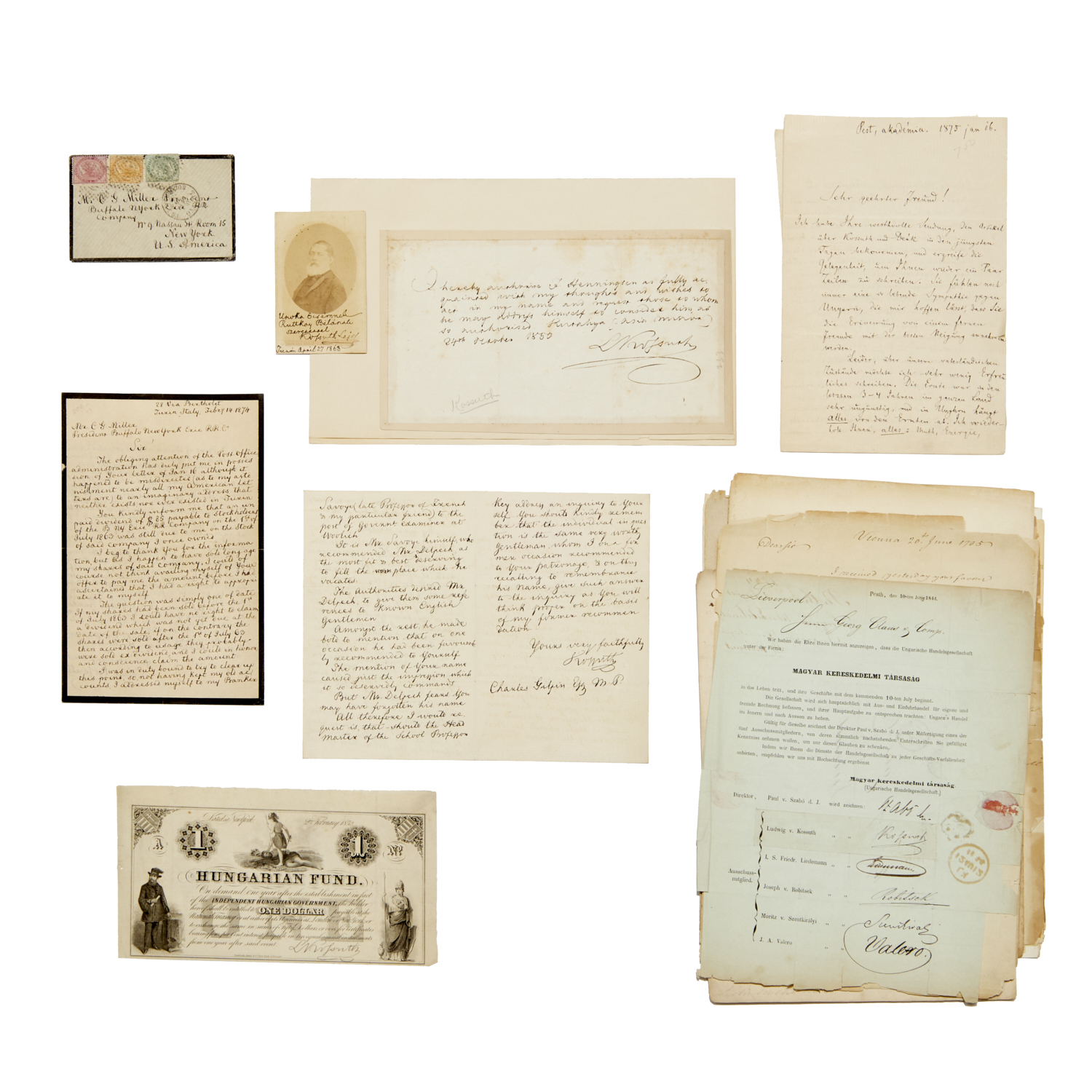 HUNGARIAN REVOLUTION SIGNED LETTERS