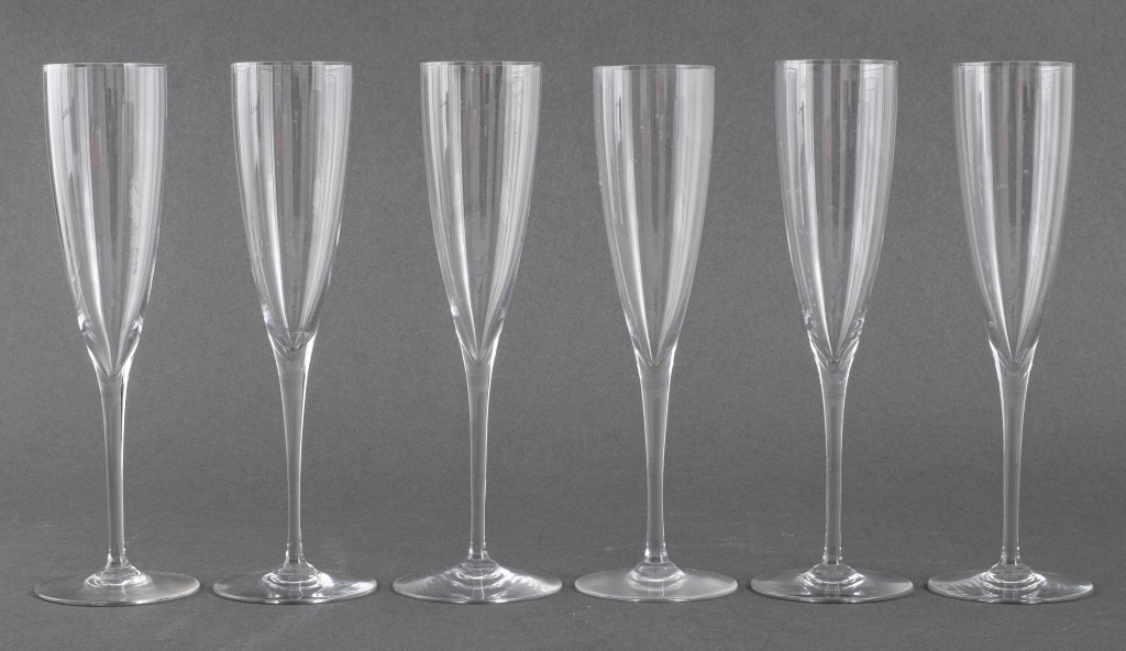 BACCARAT CRYSTAL CHAMPAGNE FLUTES  2fba85