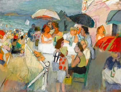 JOSEF FOSHKO  (b. 1891)  UMBRELLAS