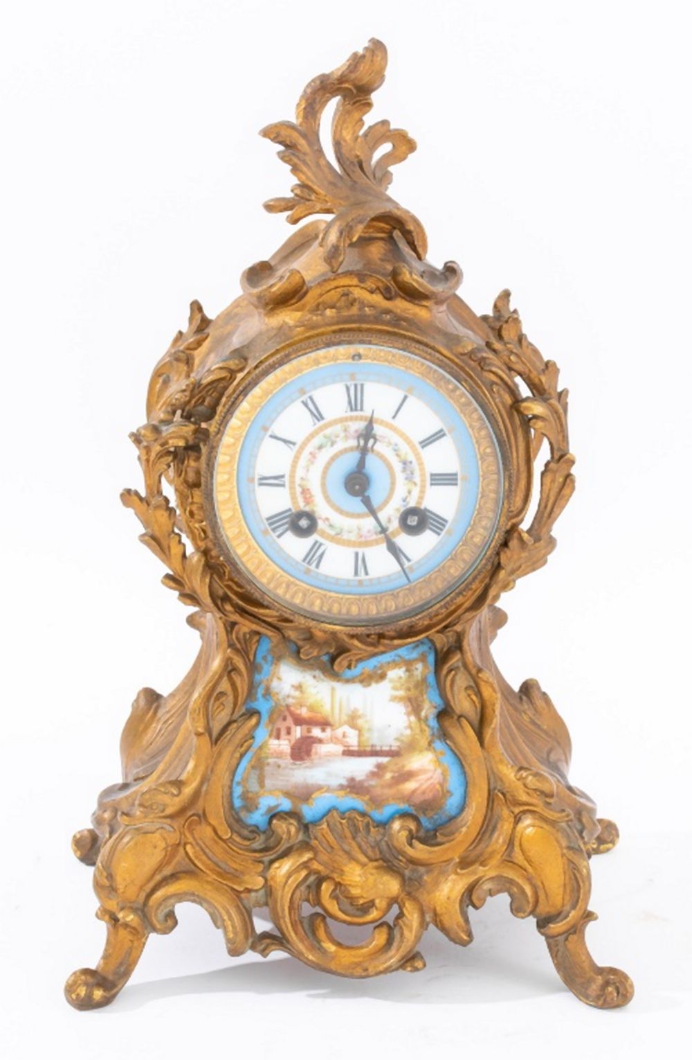 FRENCH ROCOCO STYLE MANTEL CLOCK  2fbb35