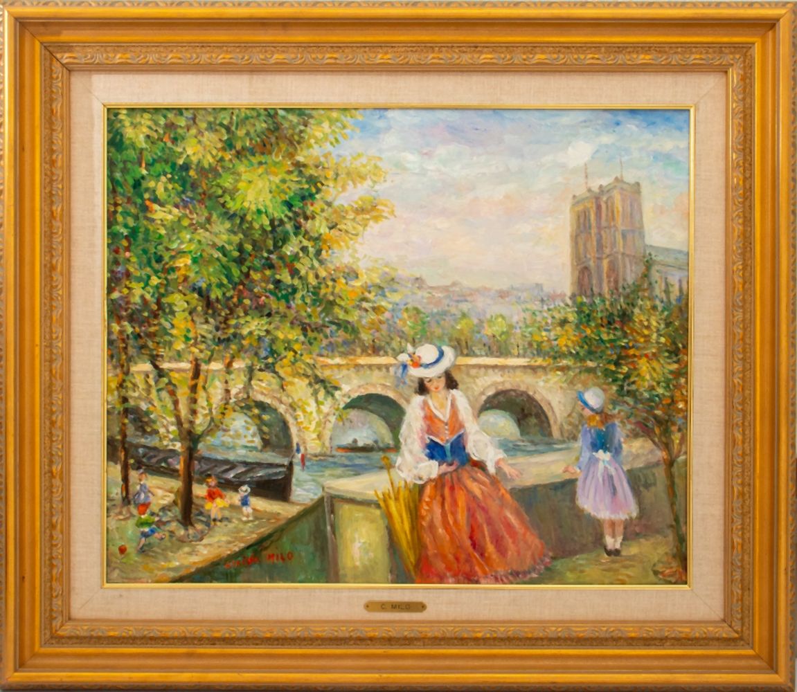 CHRISTIE MILO PARISIAN SCENE OIL