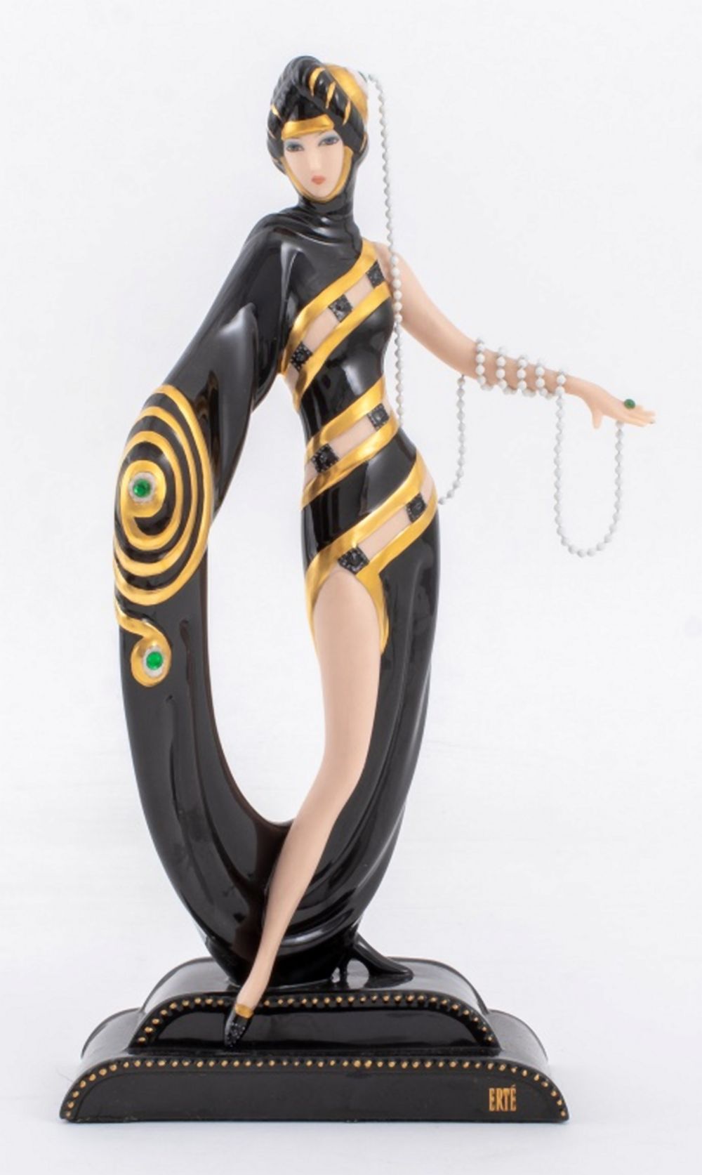 ERTE "PEARLS AND EMERALDS" PORCELAIN