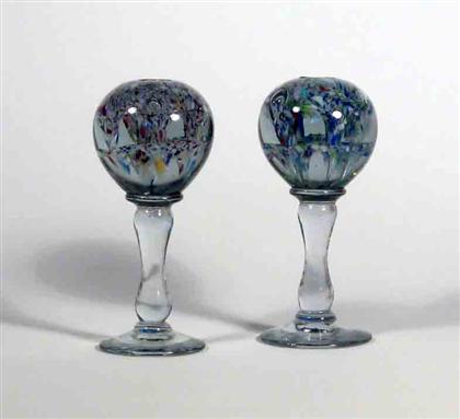 Two pedestal paperweights probably 4c5fd
