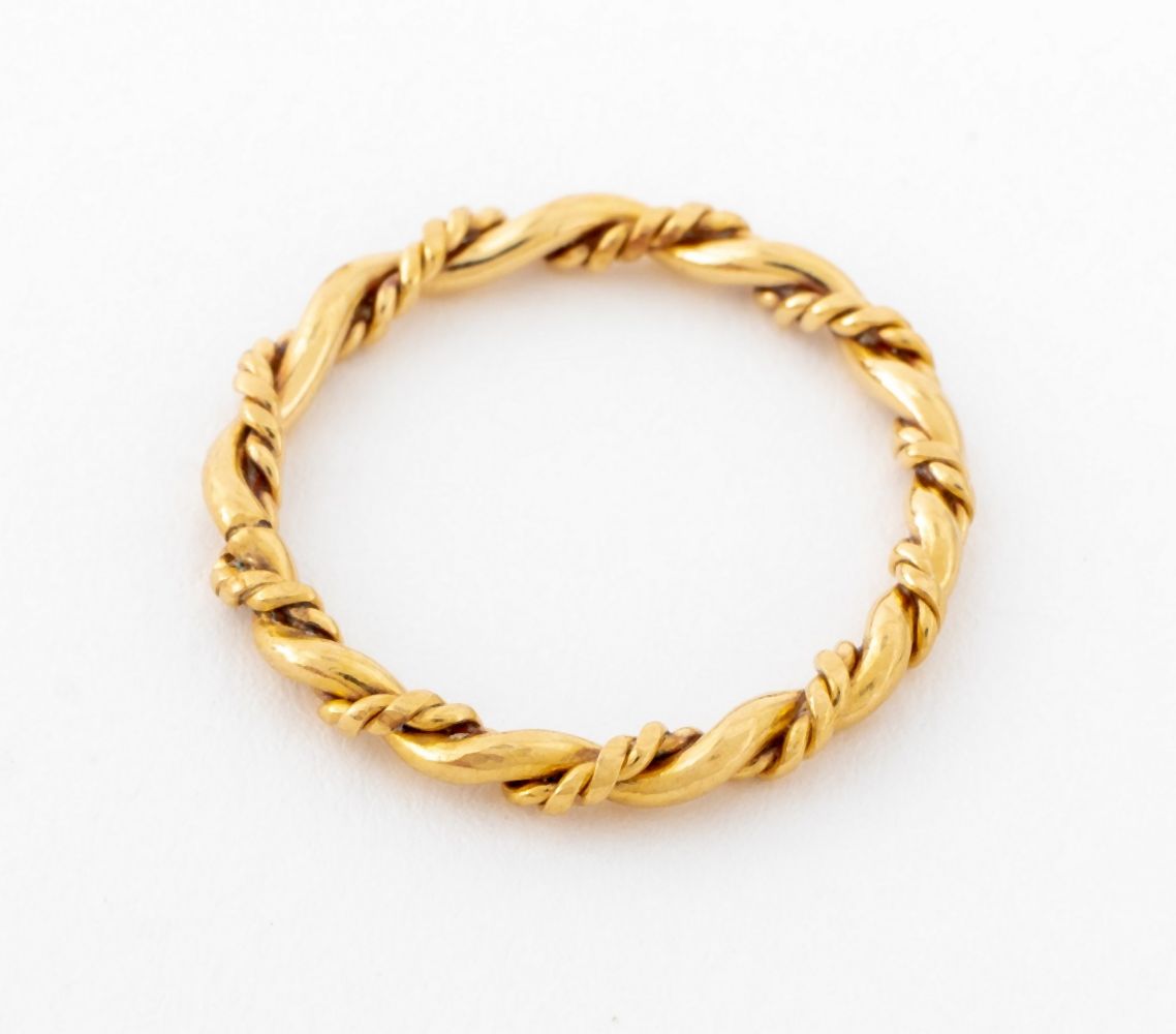 14K YELLOW GOLD TWISTED ROPE BAND