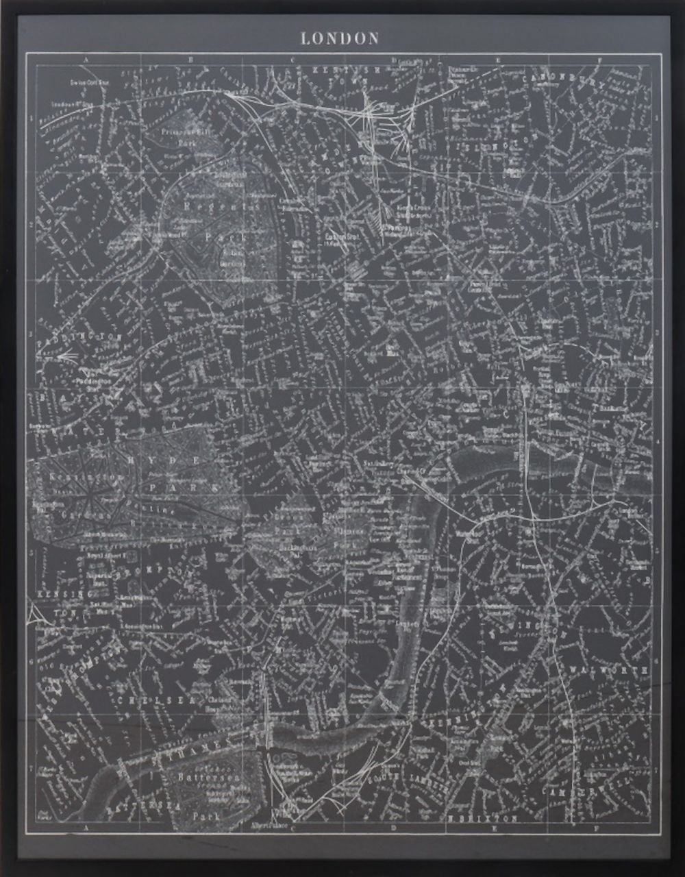 LARGE LONDON MAP BLACK WHITE 2fbc06