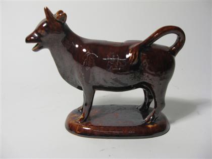 Brown glazed cow creamer H  4c609