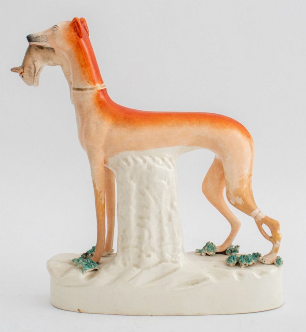 STAFFORDSHIRE CERAMIC TALL GREYHOUND 2fbc5a