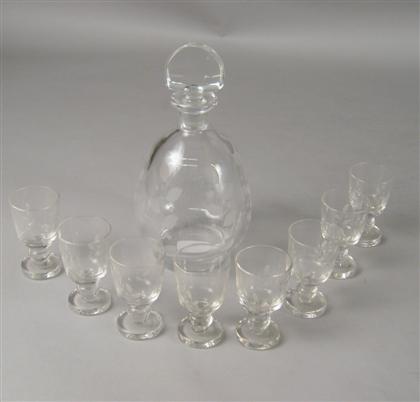 Orrefors glass decanter and sherry 4c610