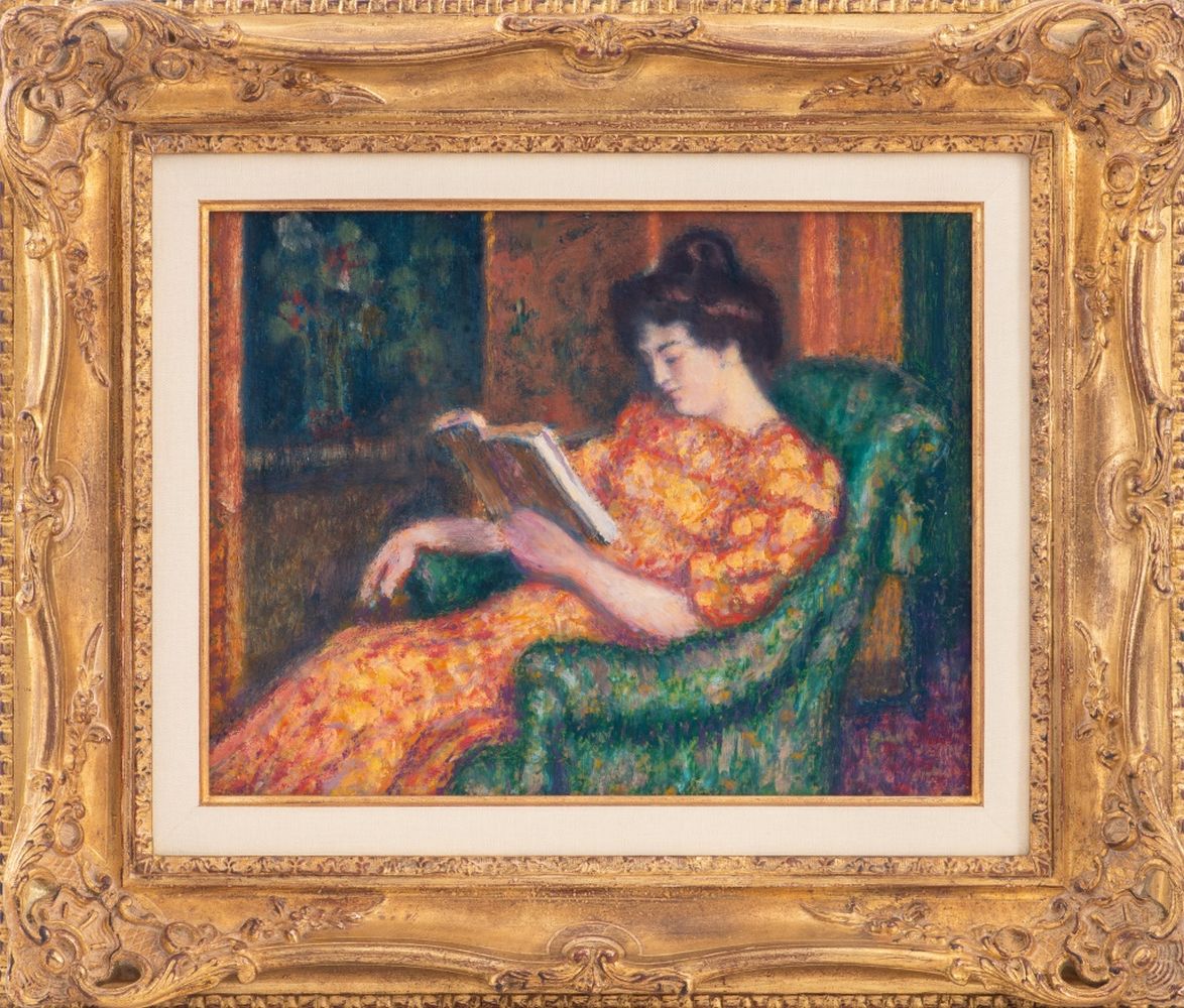 GEORGES LEMMEN "FEMME A LA LECTURE"