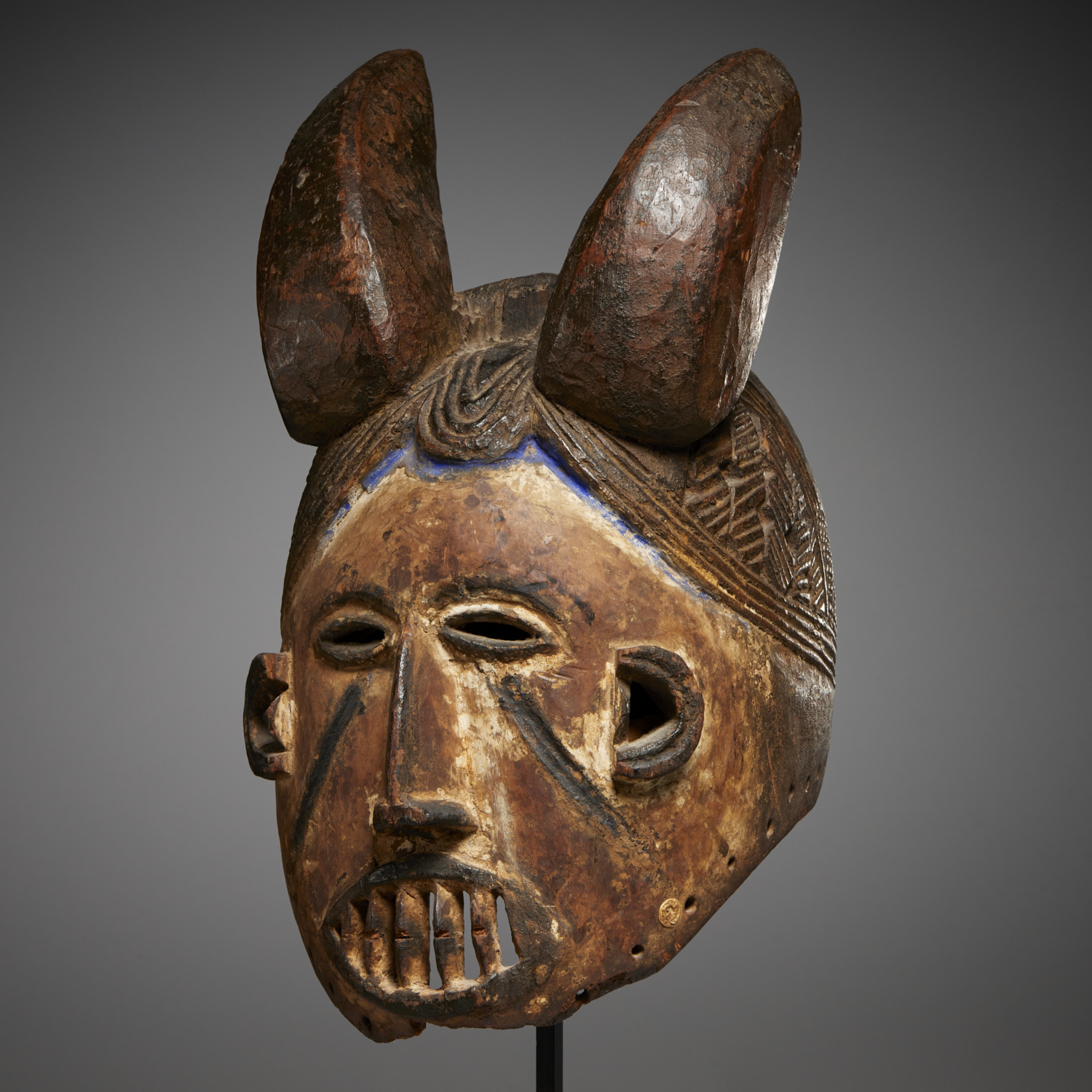 IGBO PEOPLE, MGBEDIKE HORNED HELMET