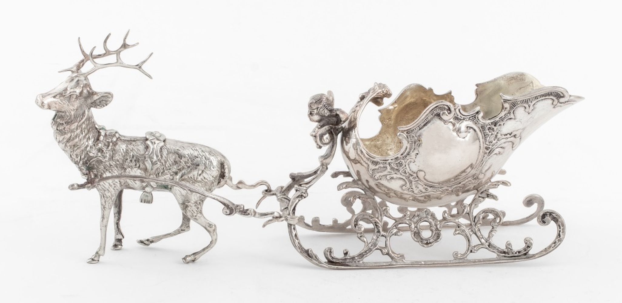 GERMAN SILVER FIGURAL TABLE SALT CELLAR