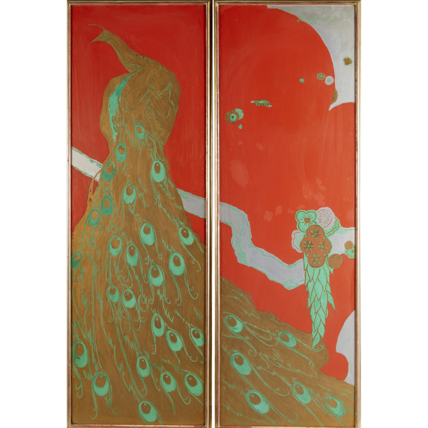 BRAITHWAITE, LARGE ART DECO DIPTYCH