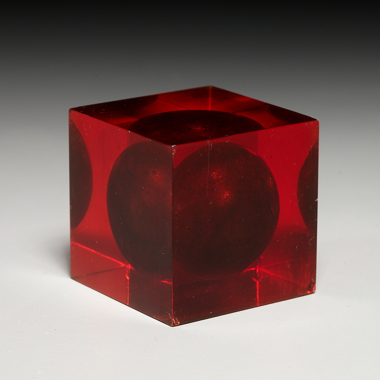 ENZO MARI LUCITE CUBE c 1960  2fbde0