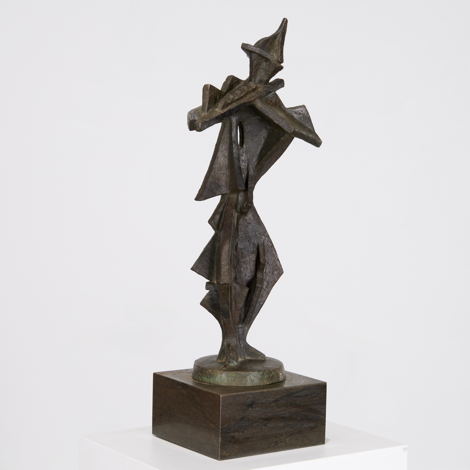 NAT WERNER, LARGE CUBIST BRONZE