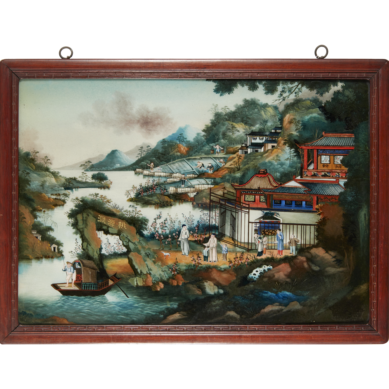 CHINESE EXPORT EGLOMISE PAINTING 2fbe79