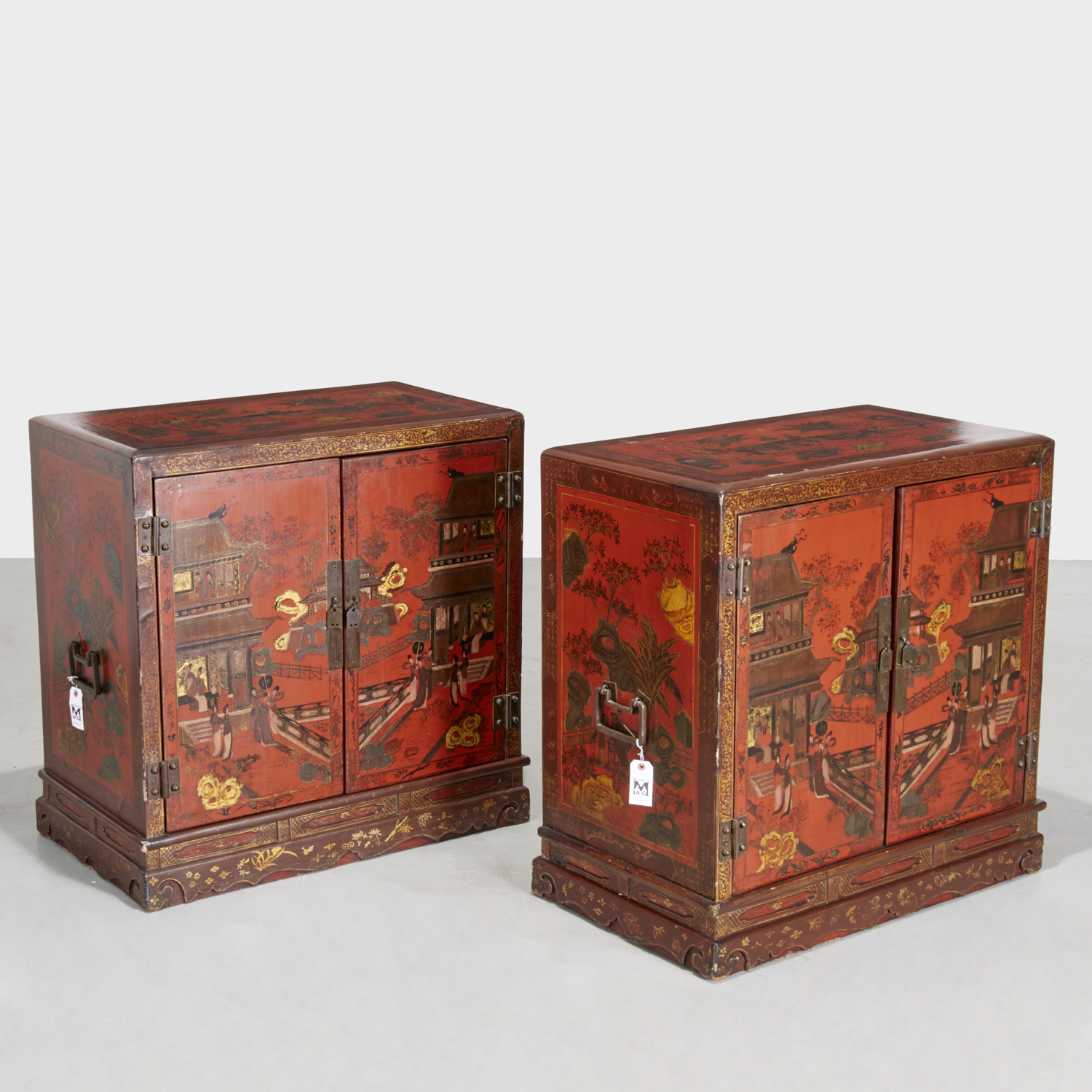 PAIR CHINESE EXPORT RED LACQUERED 2fbe83