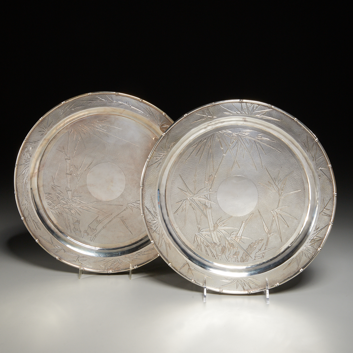 PAIR CHINESE EXPORT NANKING SILVER