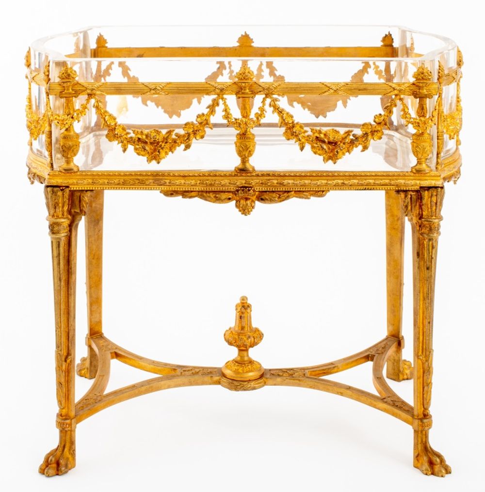 BELLE EPOQUE ORMOLU GLASS JARDINIERE  2fbedb