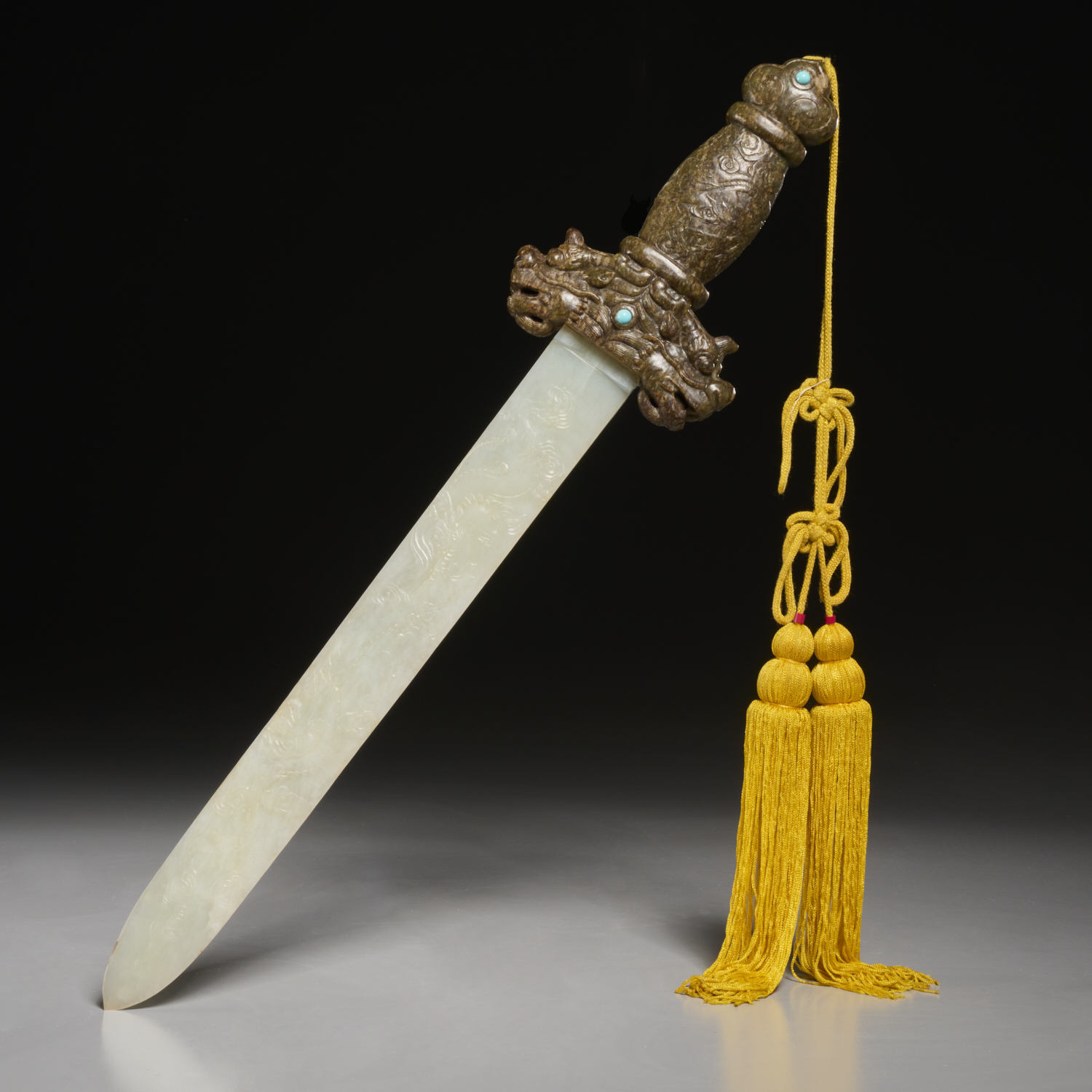 CHINESE CEREMONIAL SWORD WITH JADE BLADE