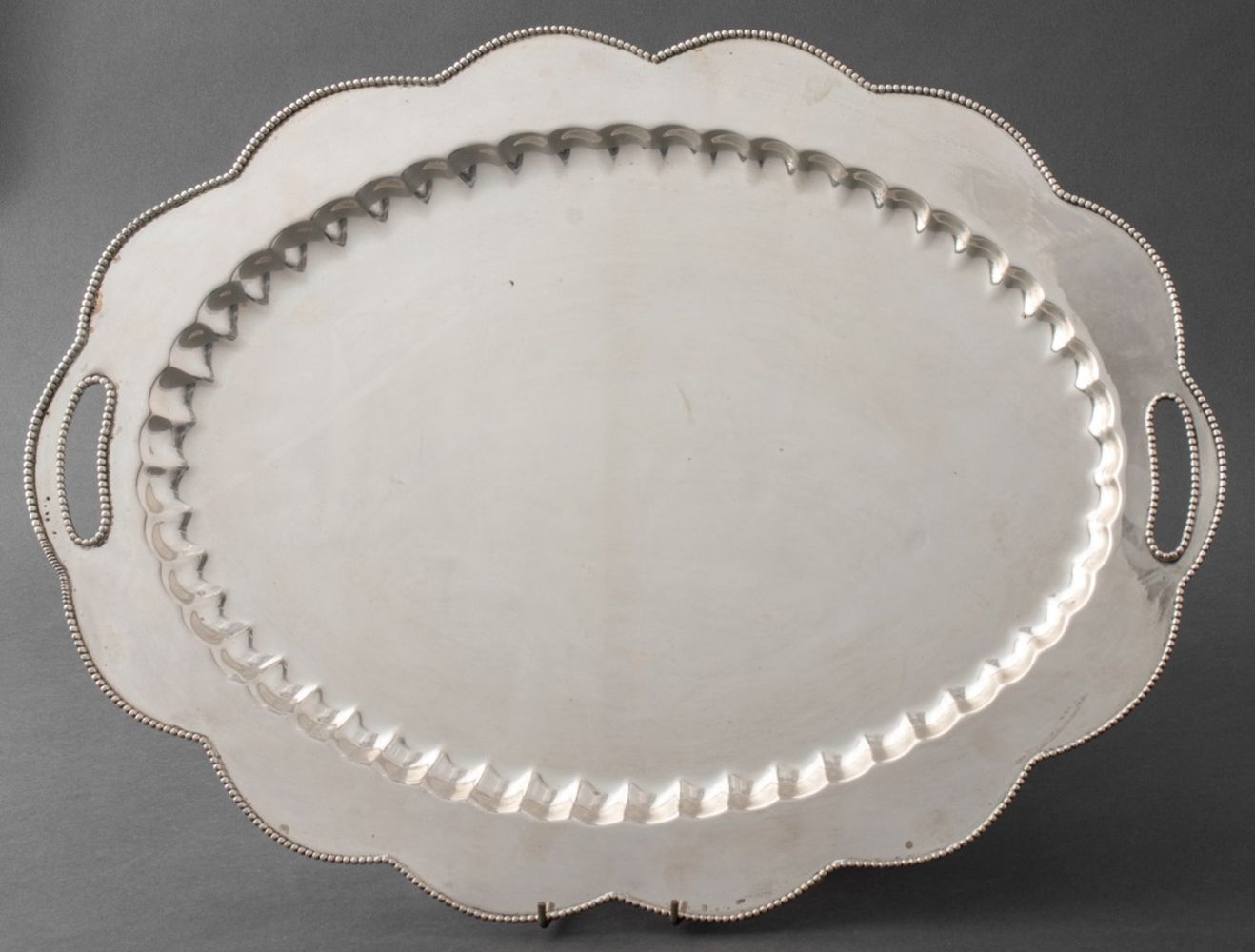 STERLING SILVER TWO HANDLED TRAY