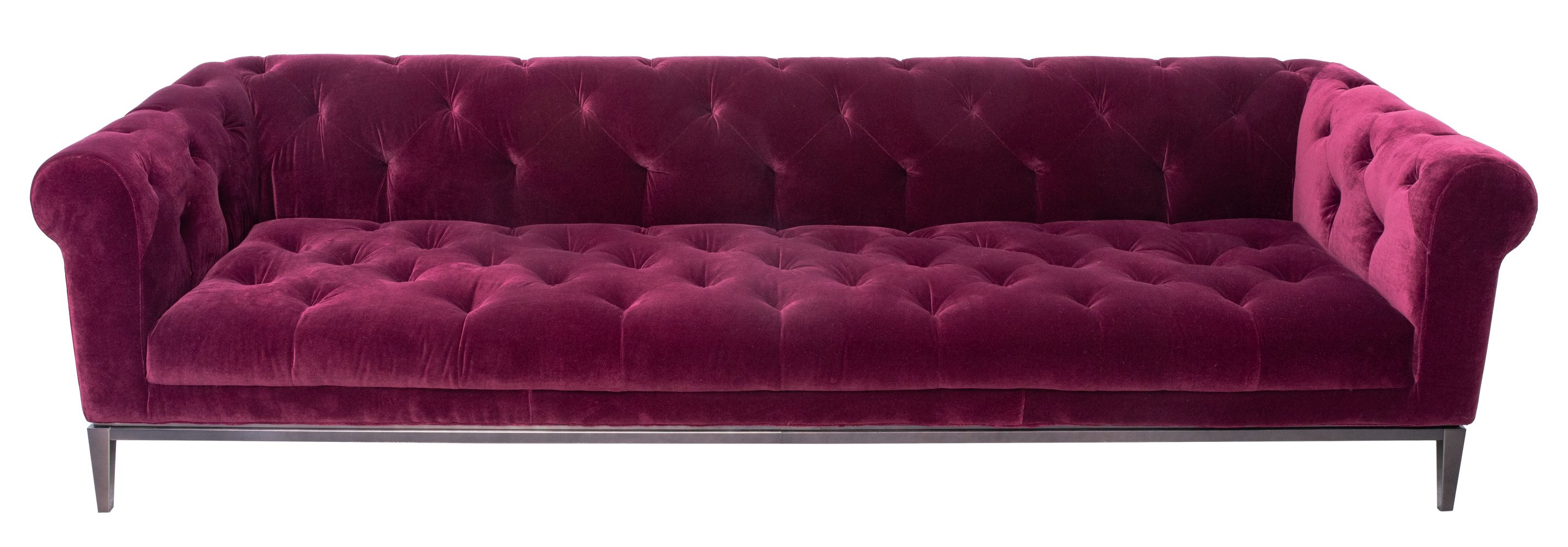 CHESTERFIELD MANNER BURGUNDY VELVET