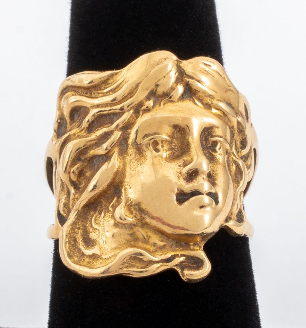 14K YELLOW GOLD ART NOUVEAU RING 2fbf86