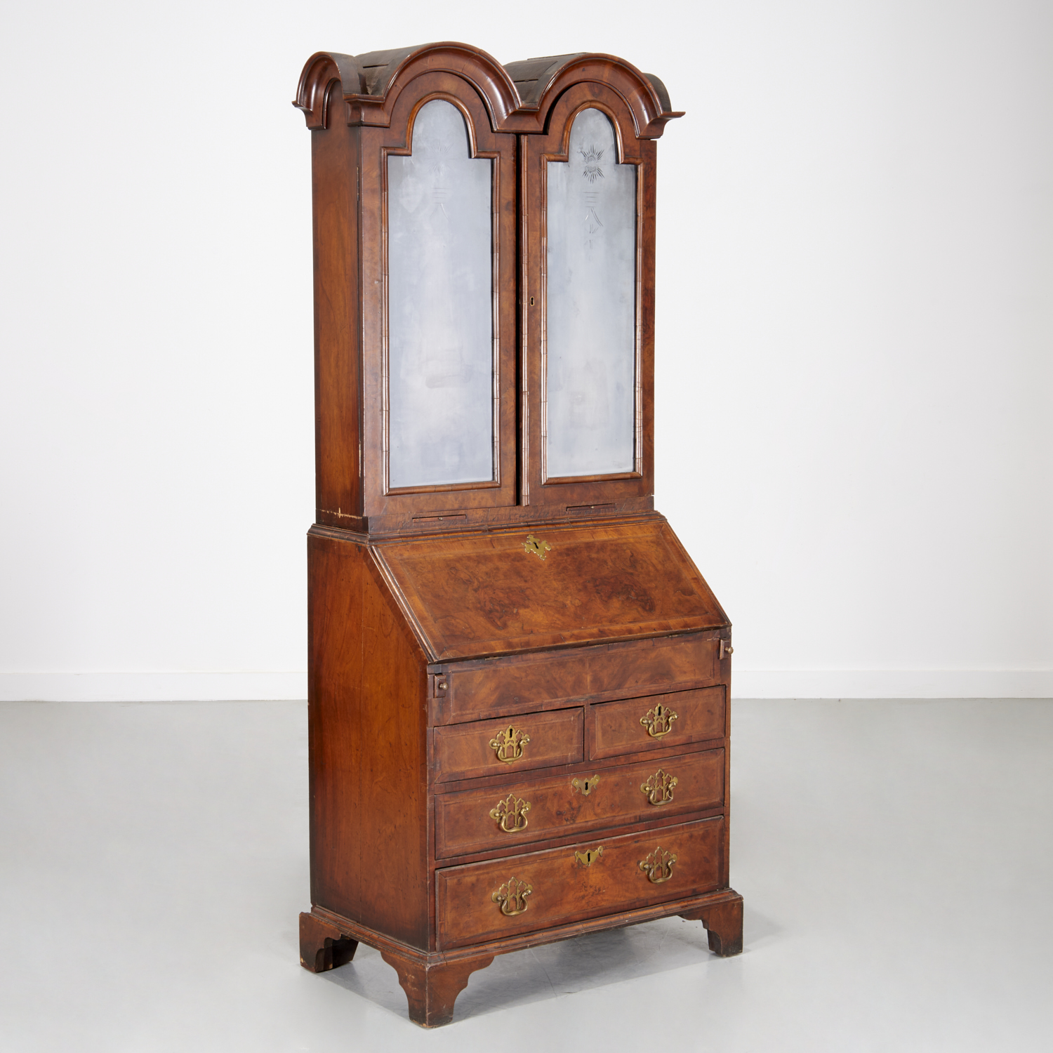 GEORGE II FIGURED WALNUT SECRETARY