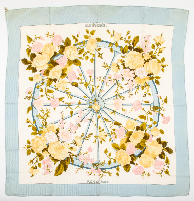 HERMES ROMANTIQUE JACQUARD SILK SCARF