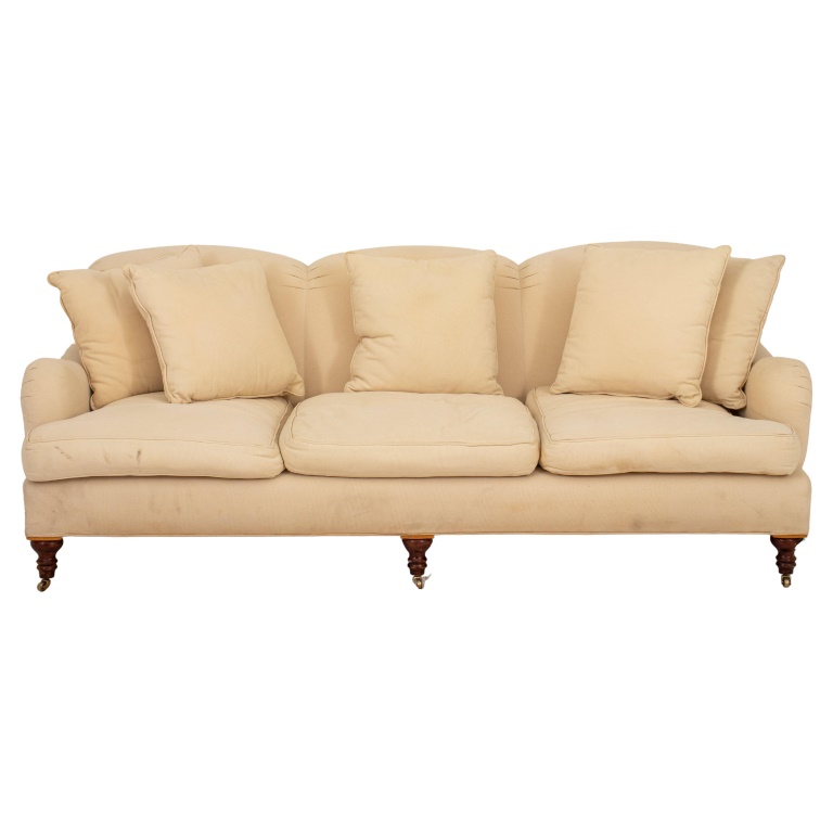 GEORGE SMITH STYLE THREE SEAT UPHOLSTERED