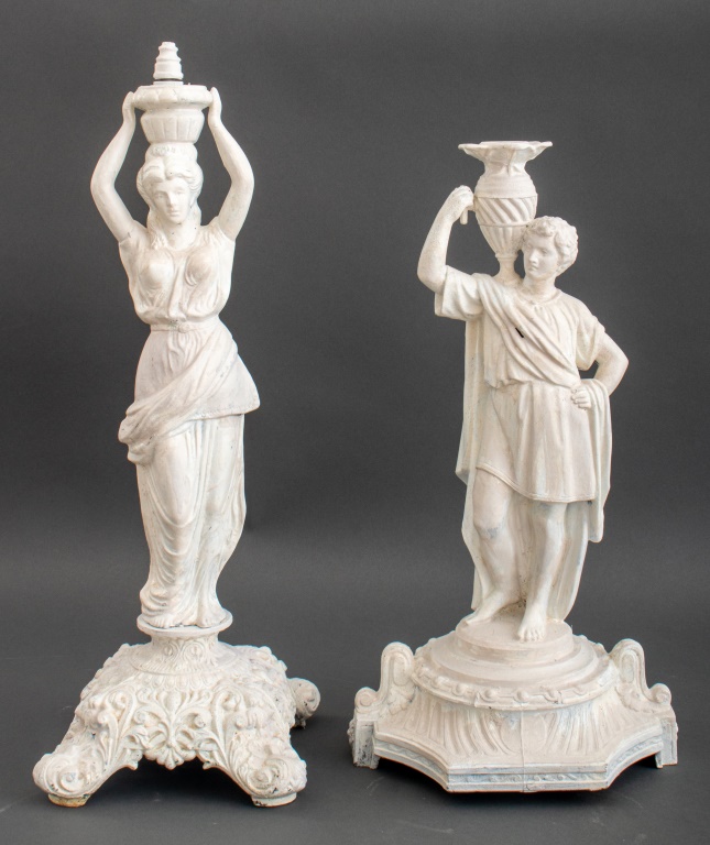 NEOCLASSICAL WHITE PAINTED SPELTER 2fc09c