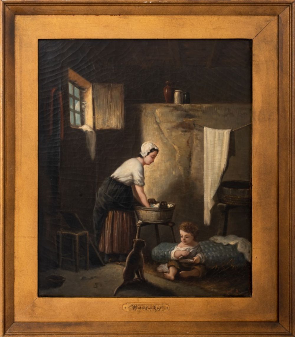 DUTCH SCHOOL "WATCHFUL EYE" OIL