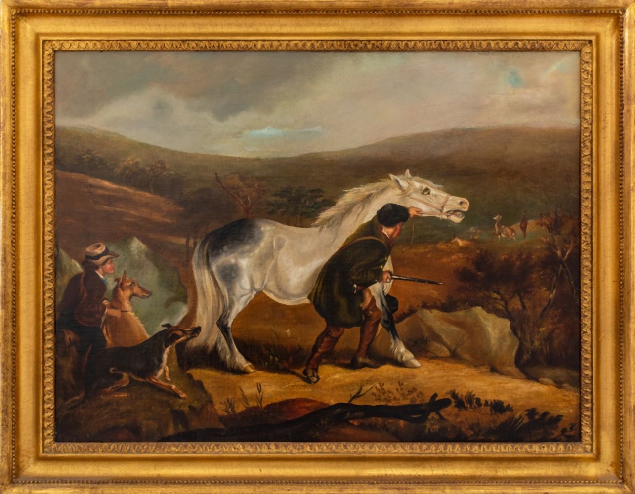 BRITISH SCHOOL HUNT OIL PAINTING