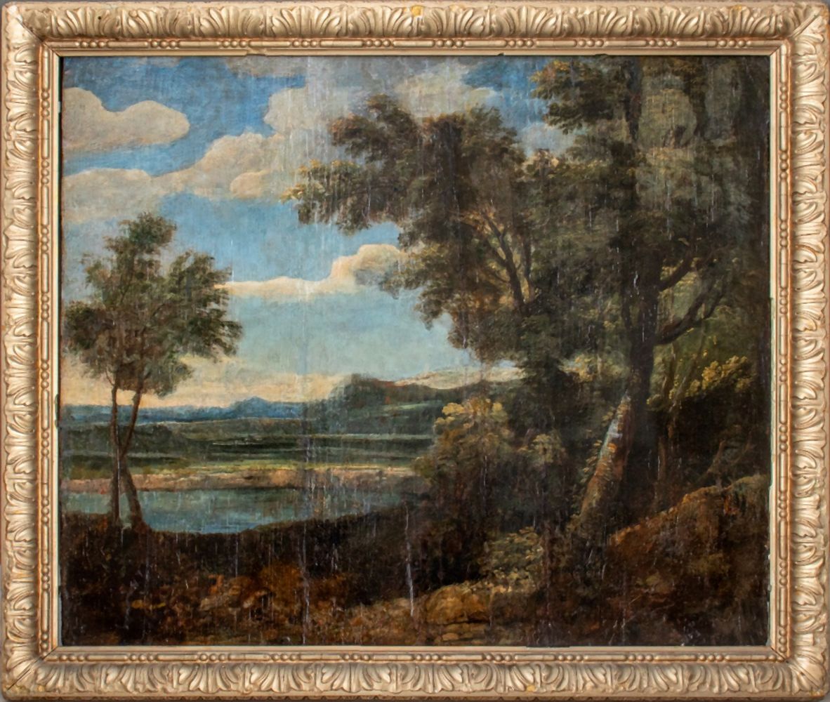 ANTIQUE LANDSCAPE OIL PAINTING 2fc1d5