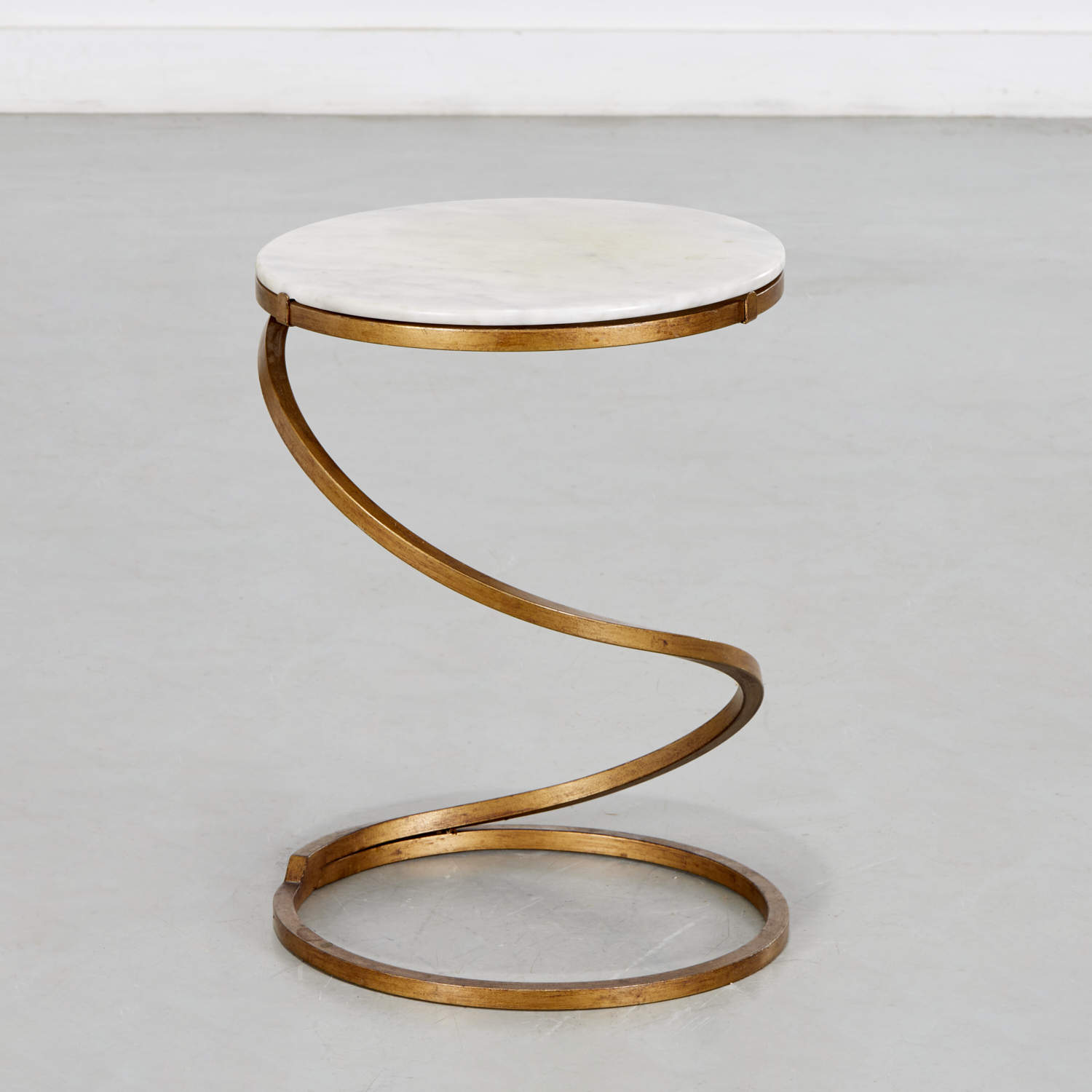 DESIGNER GILT MARBLE TOP SPRING