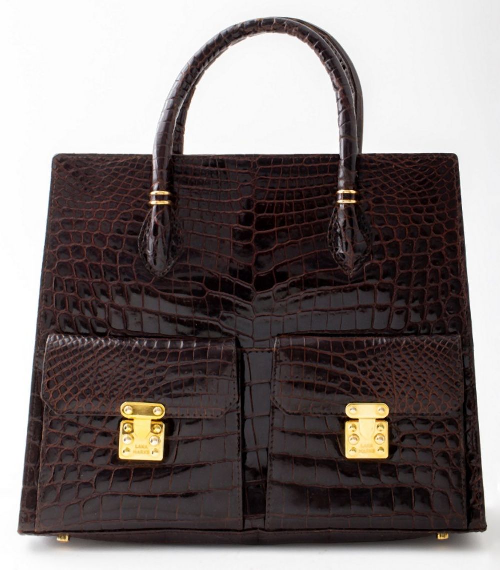 LANA MARKS ALLIGATOR LEATHER BROWN 2fc21e