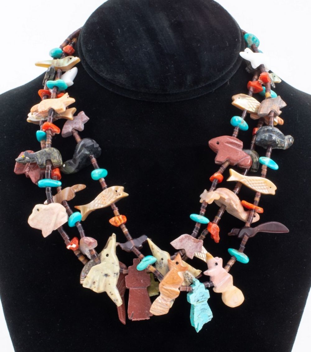 ZUNI NATIVE AMERICAN FETISH NECKLACE 2fc229